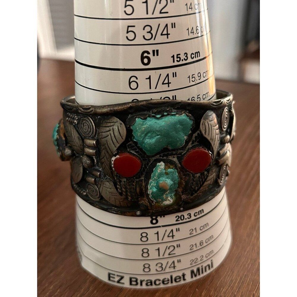 Huge Silver Plated Cuff - image 5